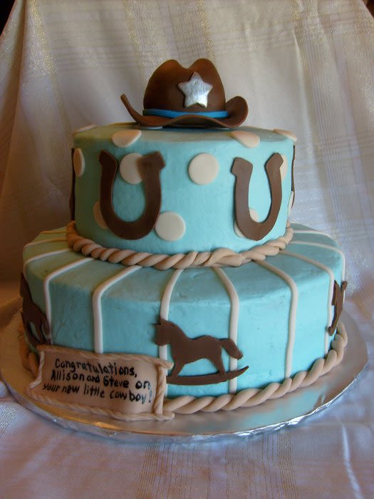 Western Baby Shower Cake