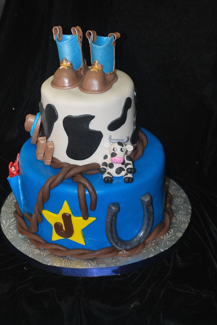 Western Theme Baby Shower Cake
