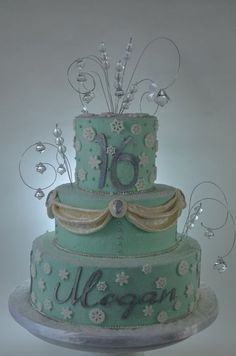 Winter Wonderland Sweet 16 Birthday Cake Winter Wonderland Sweet 16 Birthday Cake