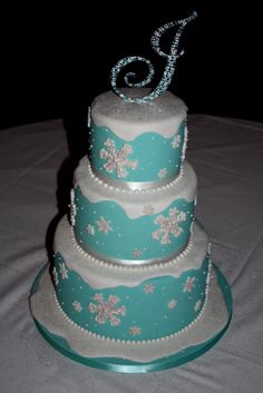 Winter Wonderland Sweet 16 Cake Ideas