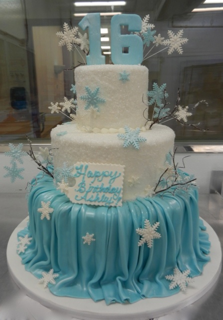 Winter Wonderland Sweet 16 Cake Winter Wonderland Sweet 16 Cake