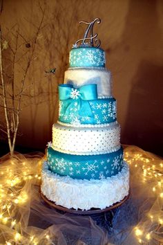 Winter Wonderland Sweet 16 Cake Winter Wonderland Sweet 16 Cake