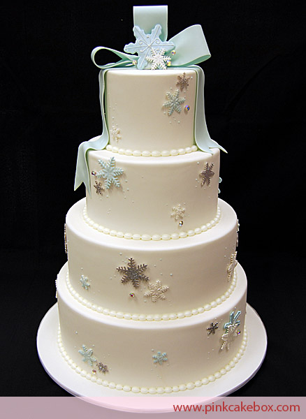 Winter Wonderland Wedding Cake