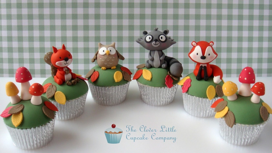 Woodland Creature Cupcake Cake