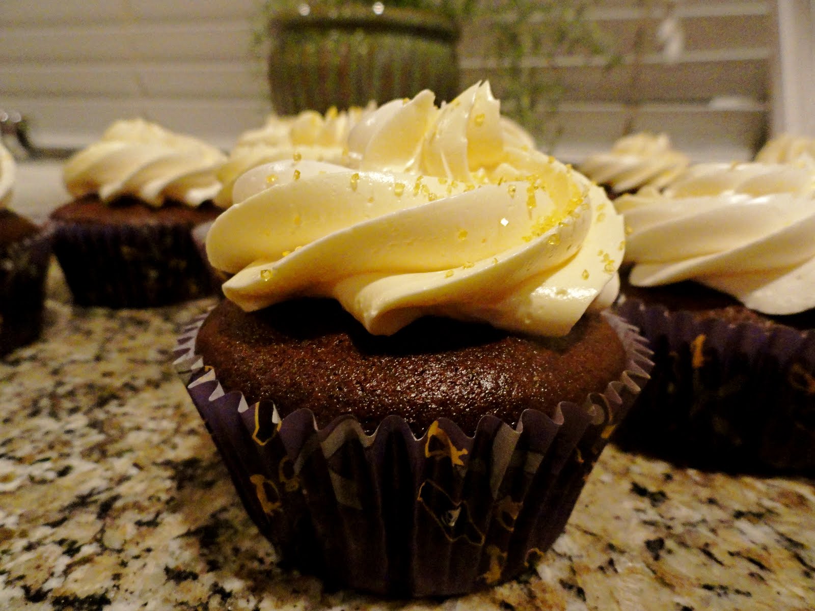 Yellow Cupcakes with Buttercream Frosting