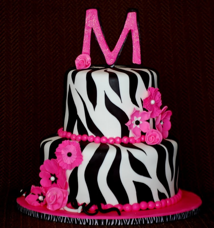 Zebra Baby Shower Cake