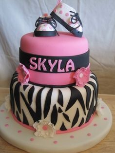 Zebra Baby Shower Cake