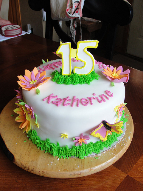 15th Girl Birthday Cake