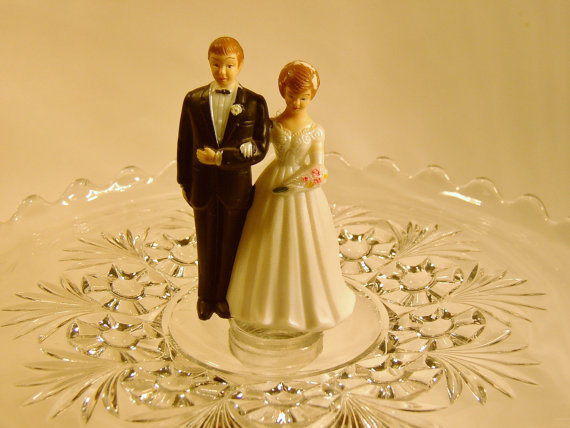 1960s Vintage Wedding Cake Topper