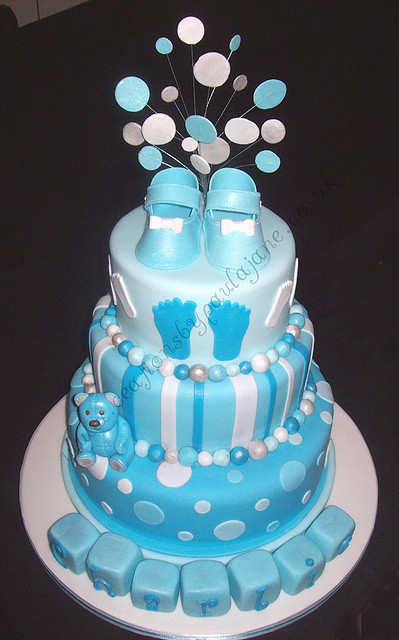 3 Tier Christening Cake