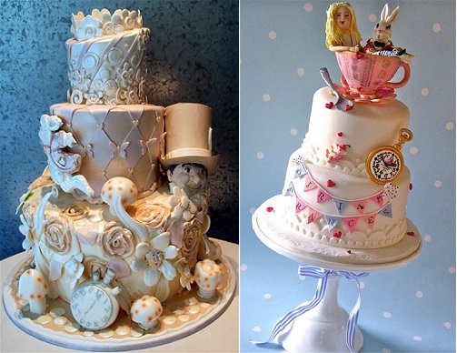 Alice in Wonderland Wedding Cake