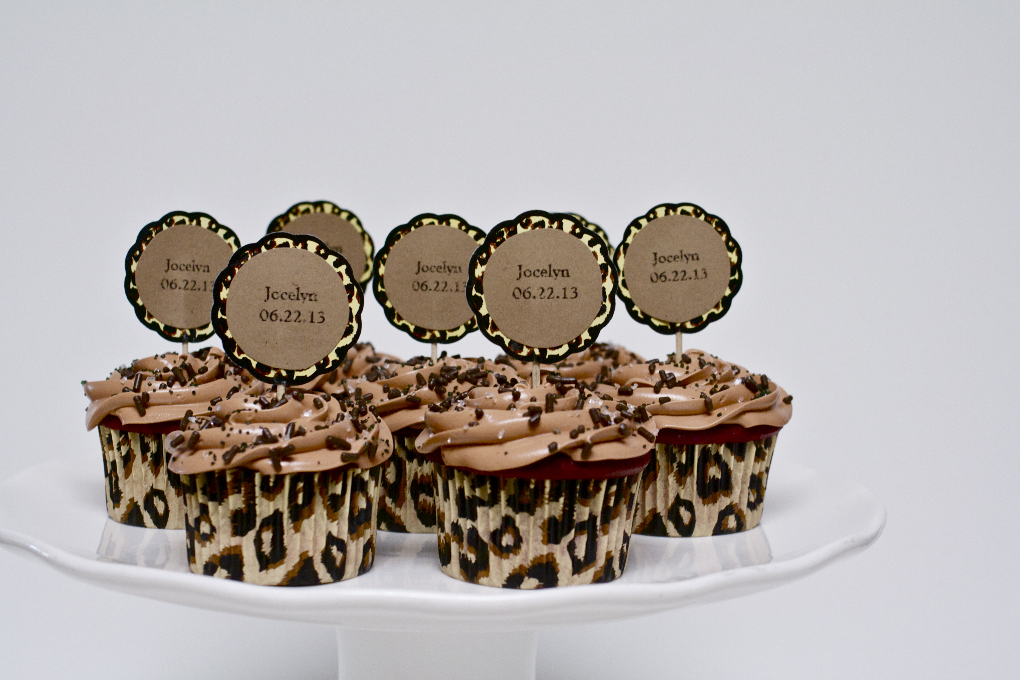 Animal Print Birthday Cupcakes