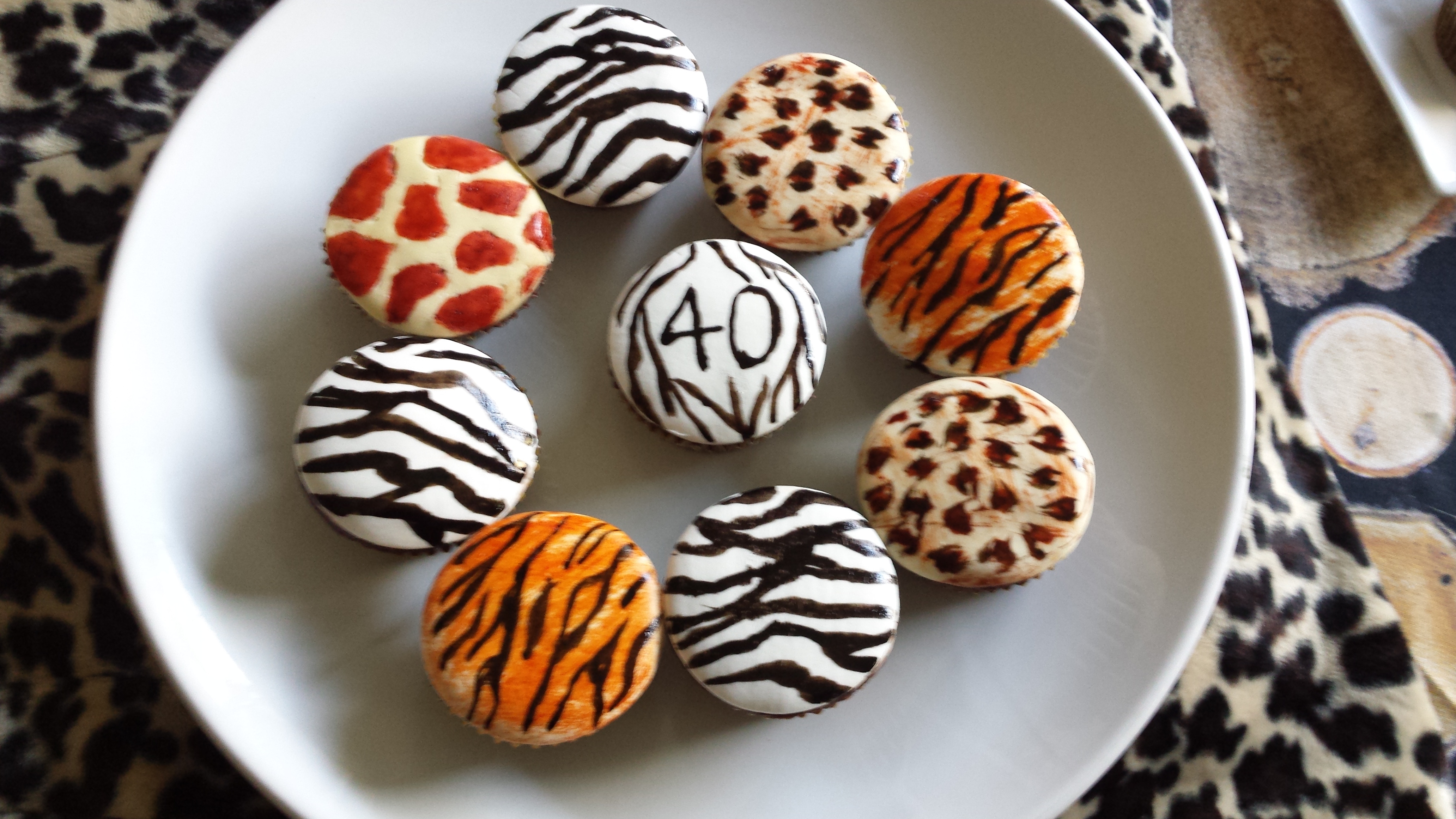 Animal Print Cupcakes