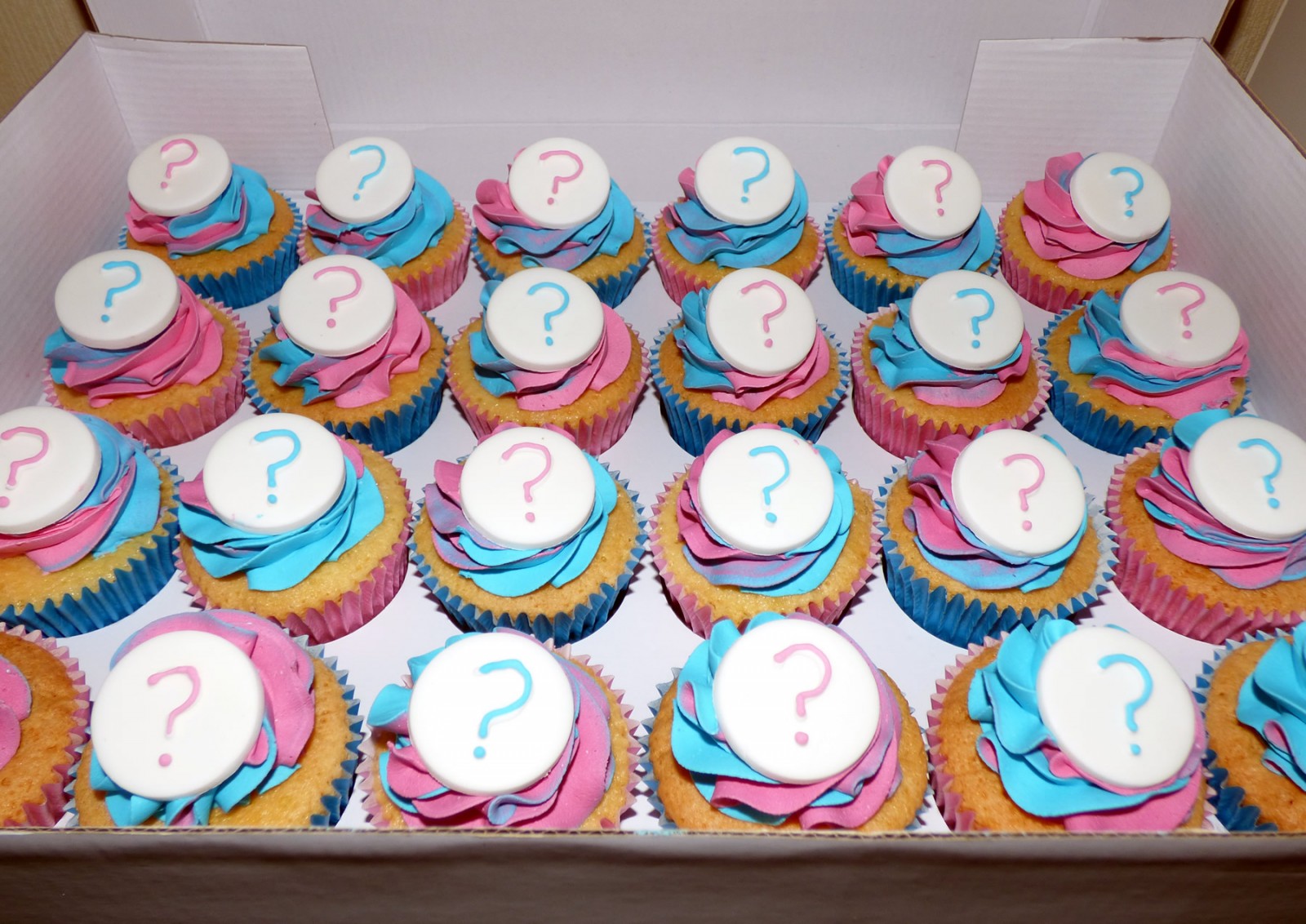 Baby Gender Reveal Cupcakes