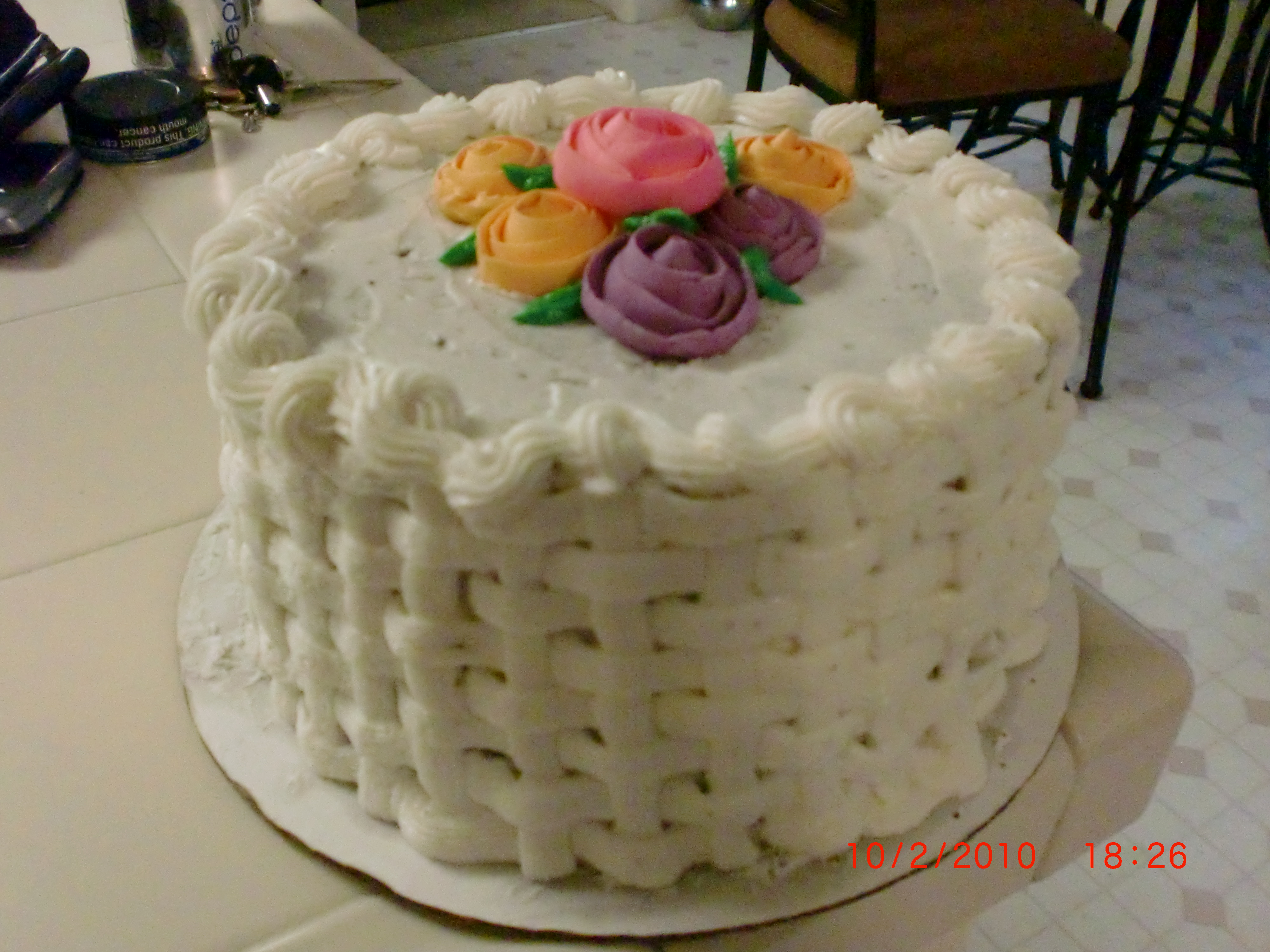 Basketweave Wedding Cake