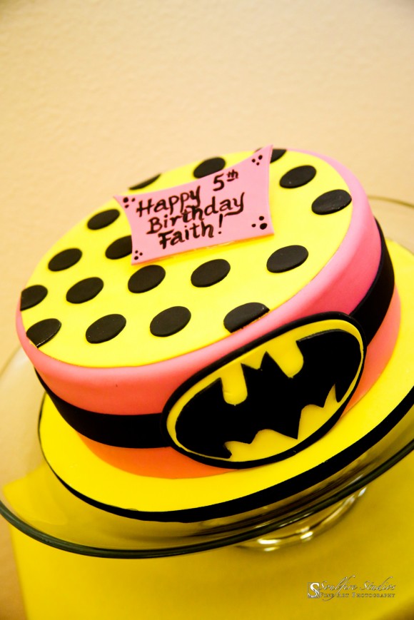 Batgirl and Batman Birthday Cake