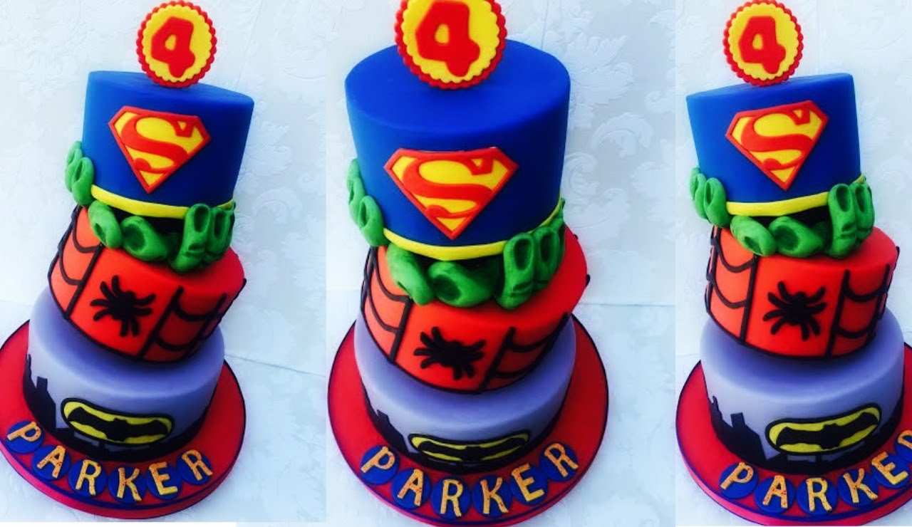 Batman Superman Spider-Man Cake Batman Superman Spider-Man Cake