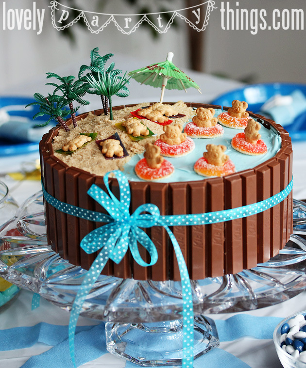 Beach Party Birthday Cake