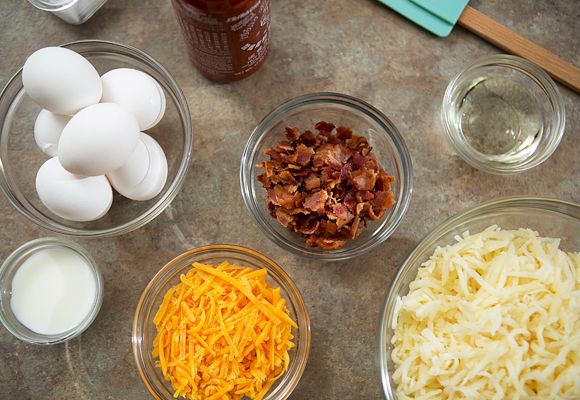 Breakfast Cupcakes with Bacon and Eggs Recipe