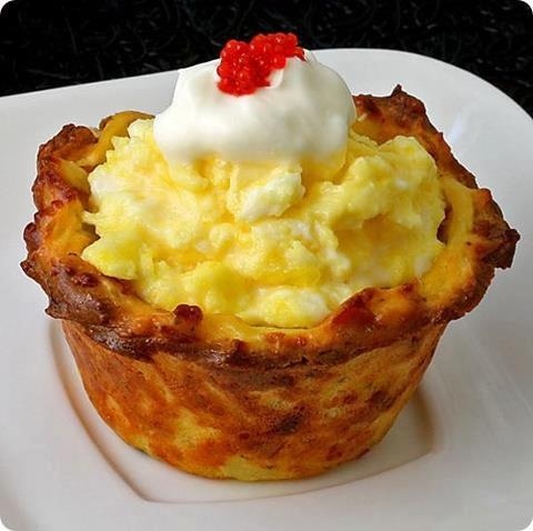 Breakfast Cupcakes with Eggs