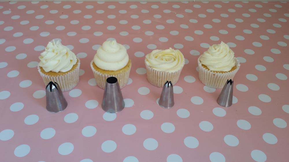 Buttercream Rose Swirls On Cupcake Buttercream Rose Swirls On Cupcake
