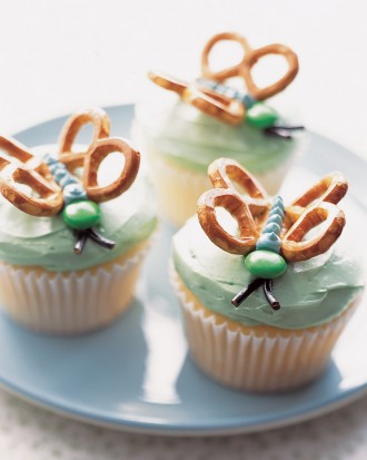 Butterfly Pretzel Cupcakes