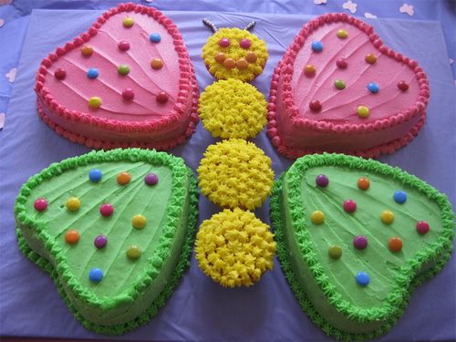 Butterfly-Shaped Birthday Cake