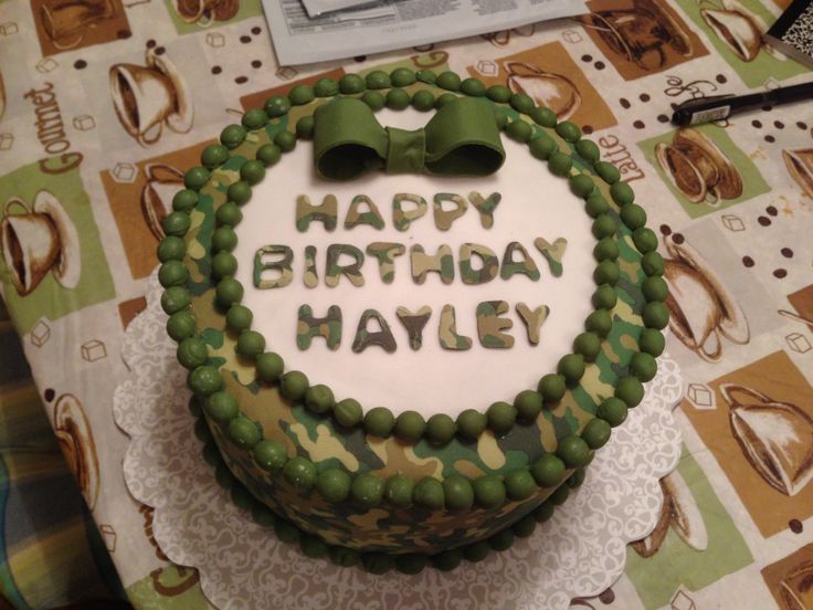 Camo Birthday Cake Camo Birthday Cake