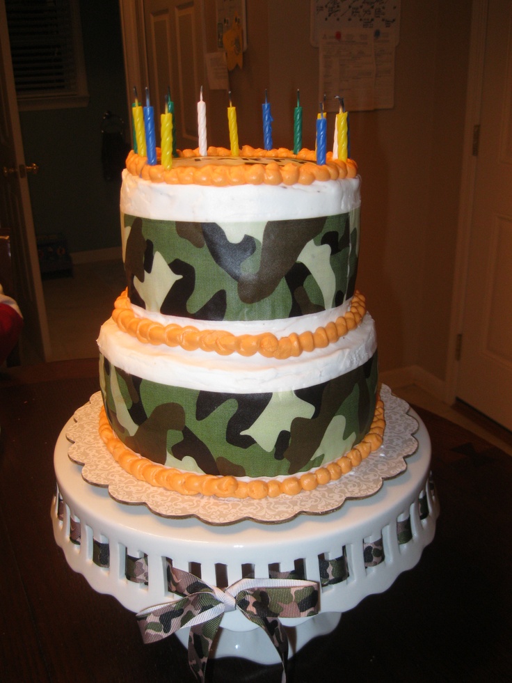 Camouflage Birthday Cake Camouflage Birthday Cake