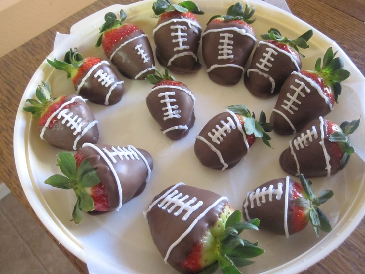 Chocolate Covered Strawberries Football