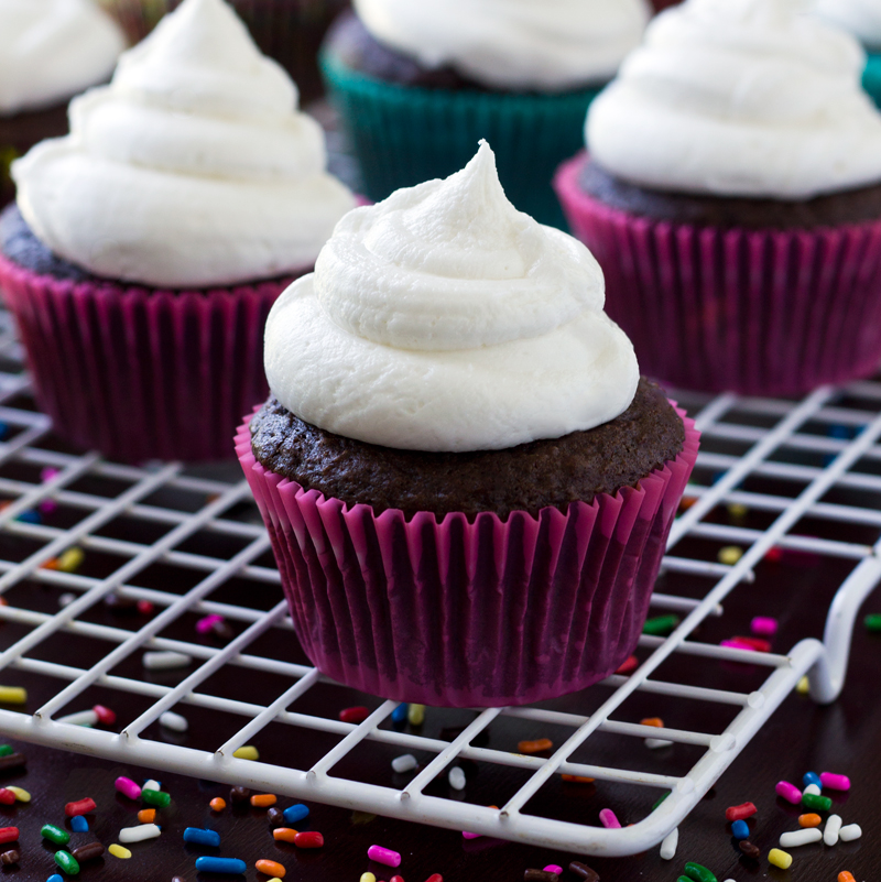 Chocolate Cupcakes with Buttercream Frosting