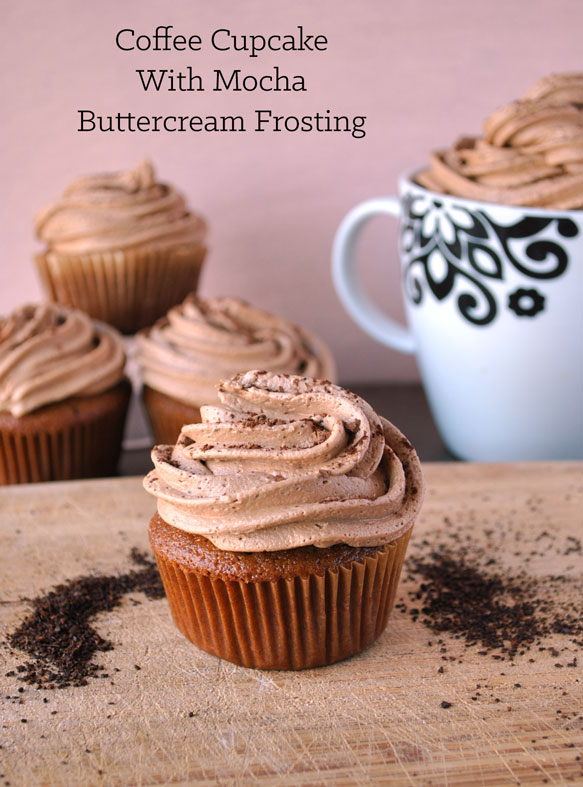 Coffee with Mocha Buttercream Cupcakes