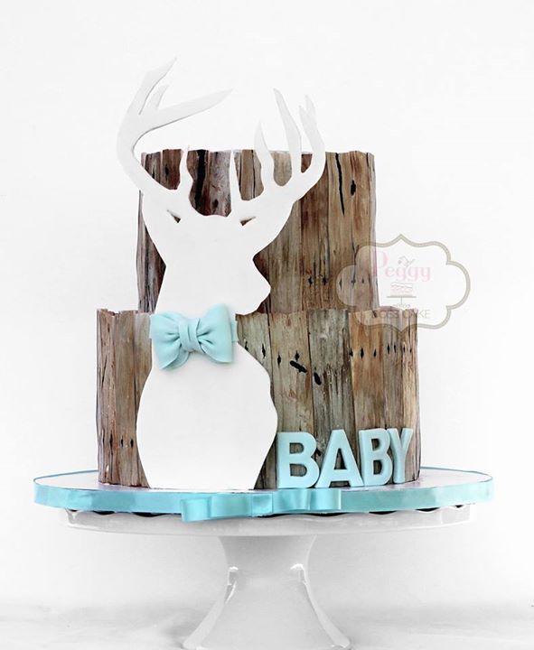 Deer Baby Shower Cake Deer Baby Shower Cake