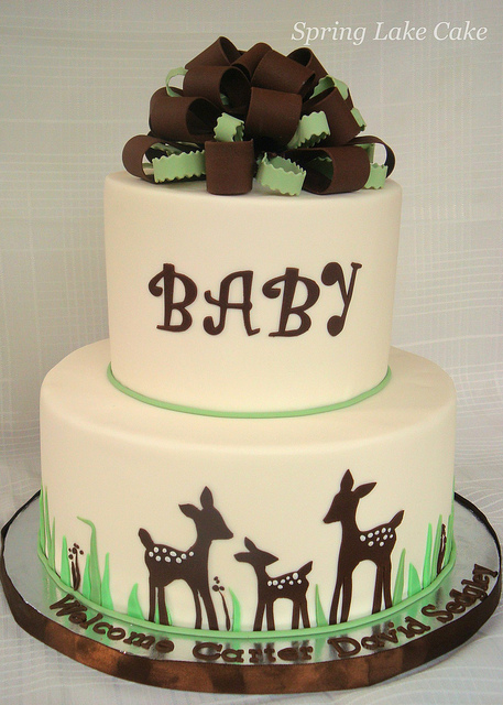 Deer Themed Baby Shower Cakes