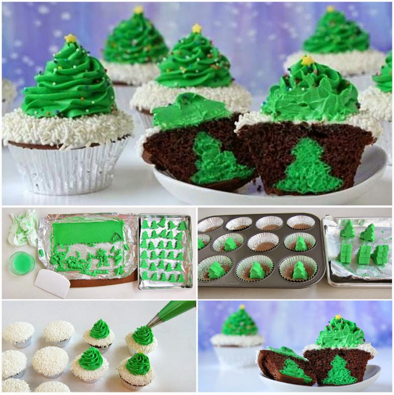 DIY Christmas Tree Cupcakes