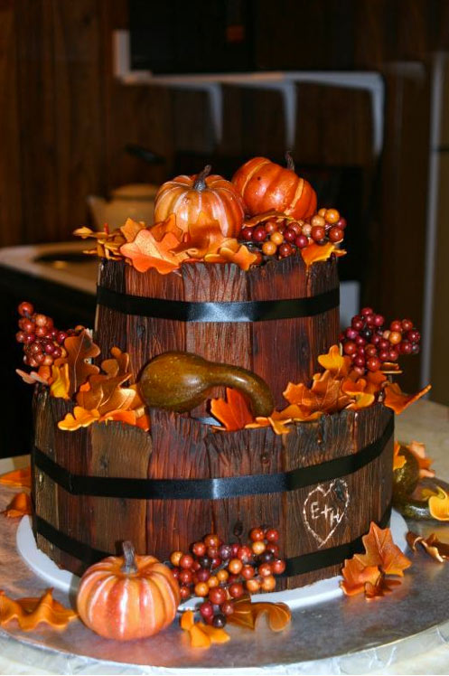 Fall Harvest Wedding Cake
