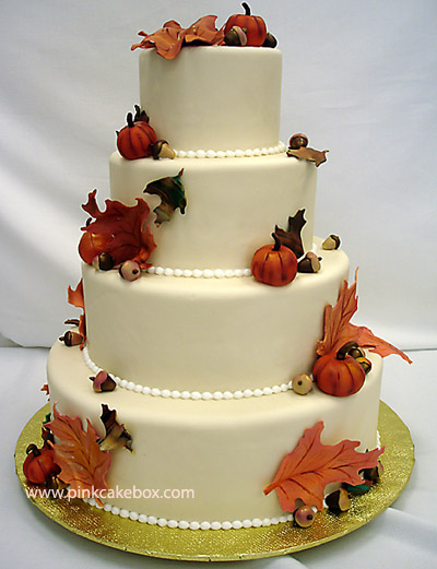 Fall Themed Wedding Cake