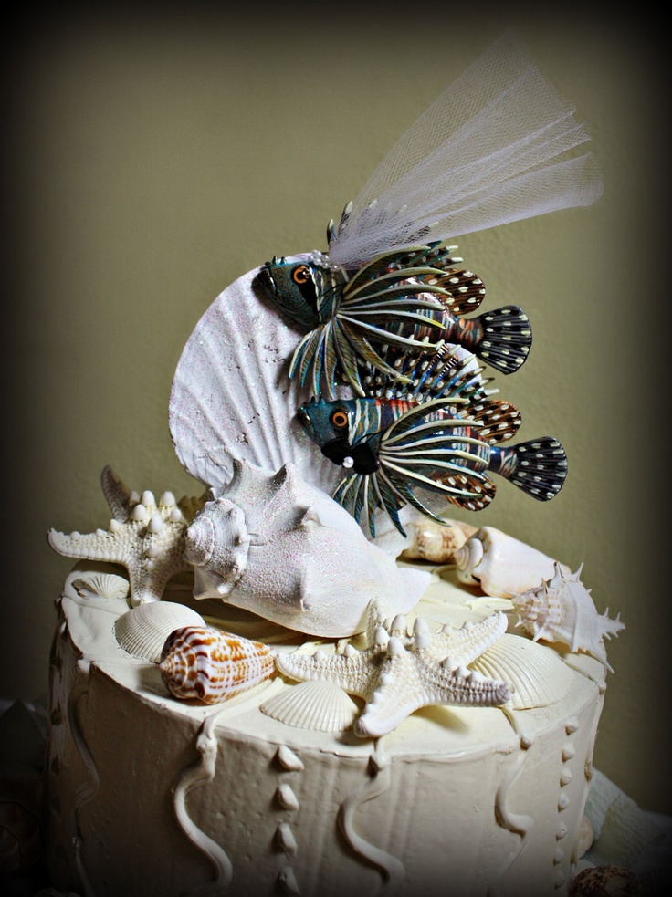 Fish-Themed Wedding Cake