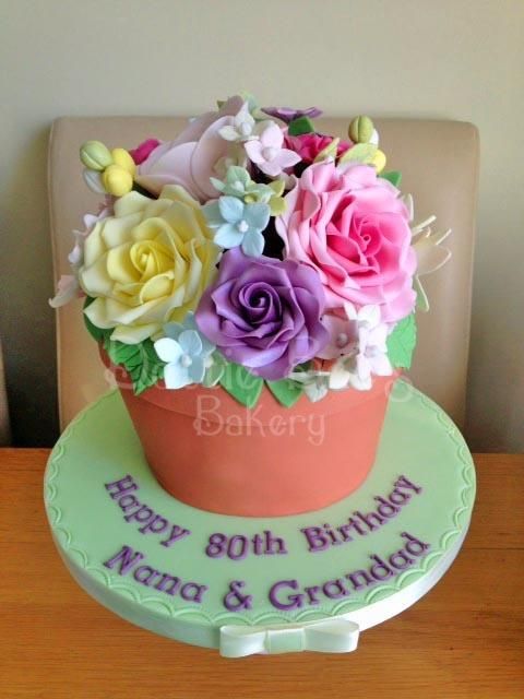 Flower Pot Birthday Cake