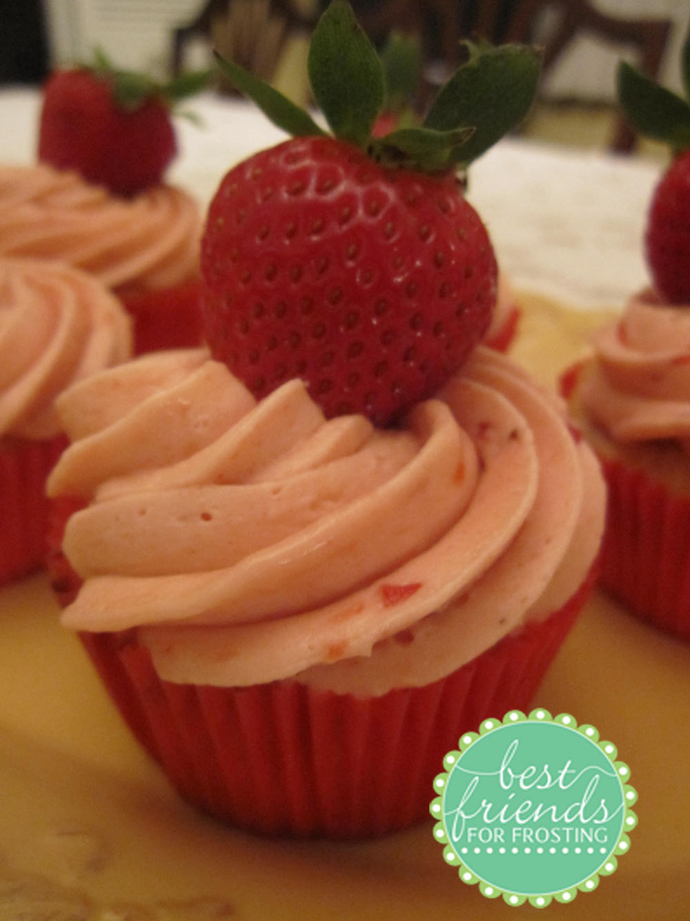 Fluffy Strawberry Buttercream Frosting