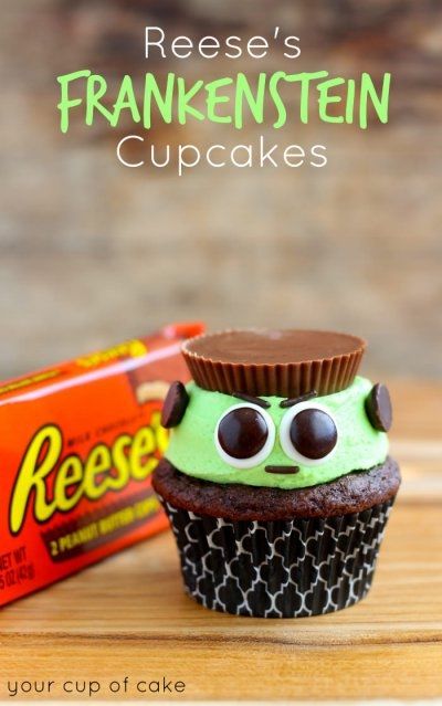 Frankenstein Cupcakes Reese's