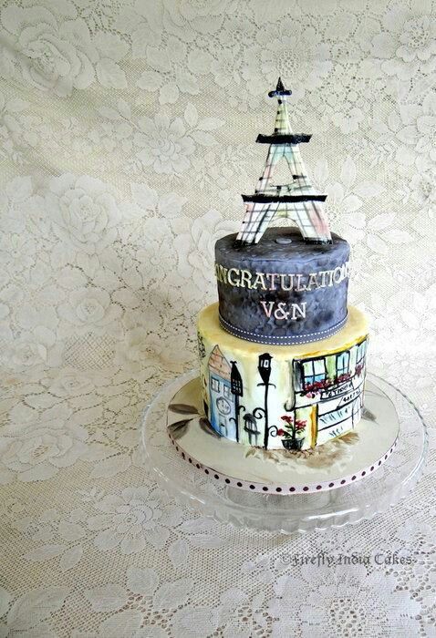 French-themed Wedding Cake