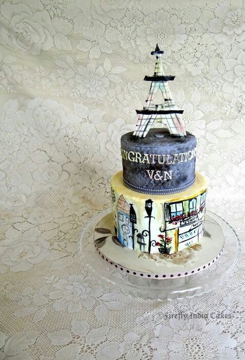 French-themed Wedding Cake French-themed Wedding Cake