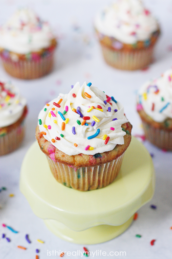 Funfetti Cake with Vanilla Buttercream Frosting