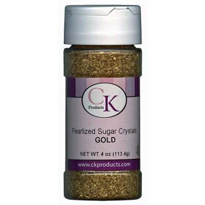 Gold Pearlized Sugar Crystals Gold Pearlized Sugar Crystals