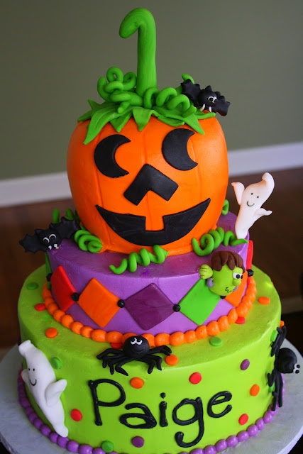 Halloween 1st Birthday Cake