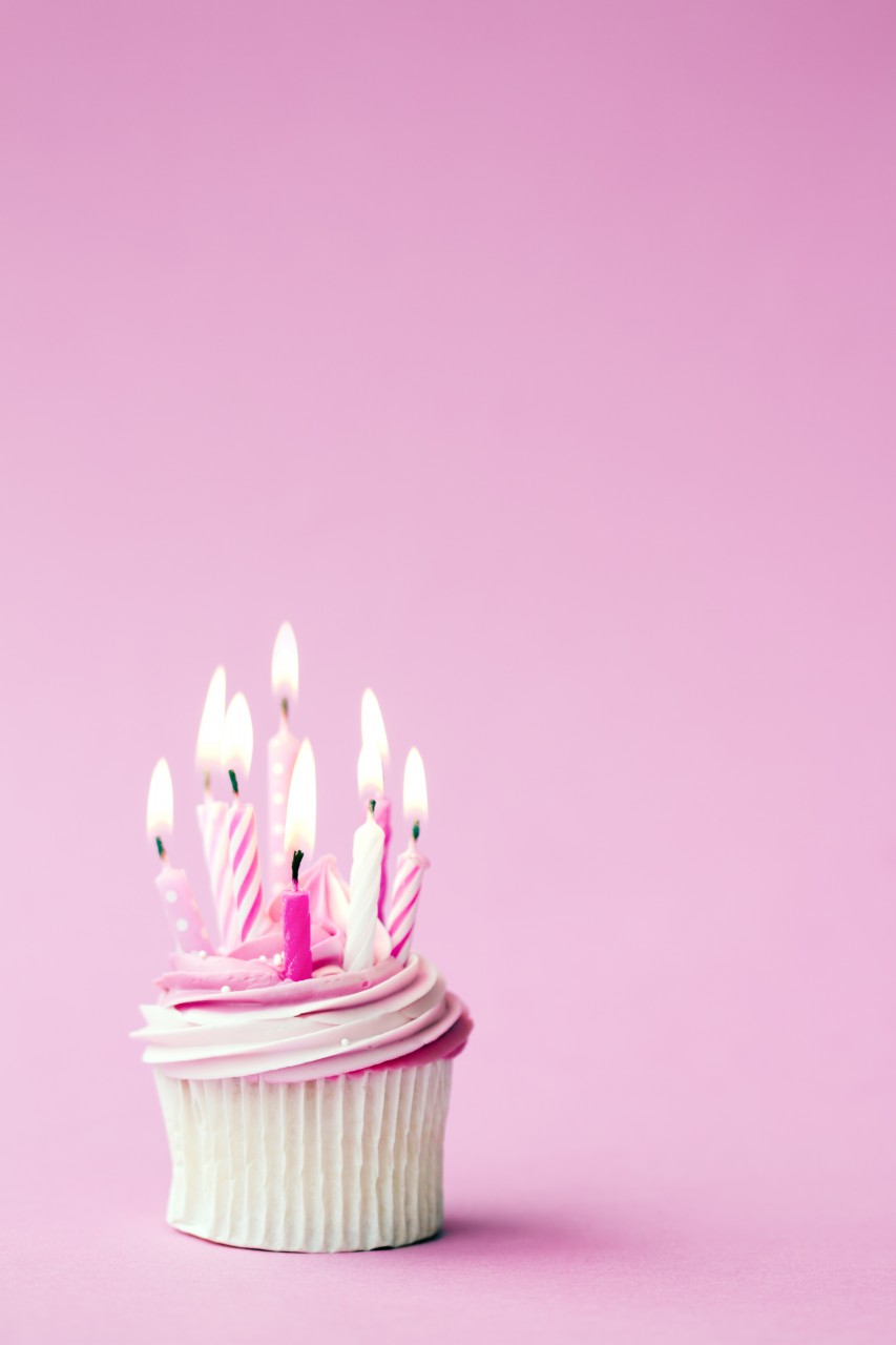 Happy Birthday Cupcake with Candles Happy Birthday Cupcake with Candles