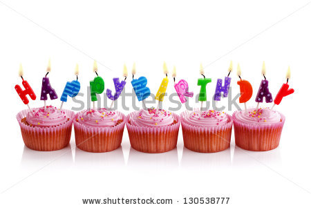 Happy Birthday Cupcake with Candles Happy Birthday Cupcake with Candles