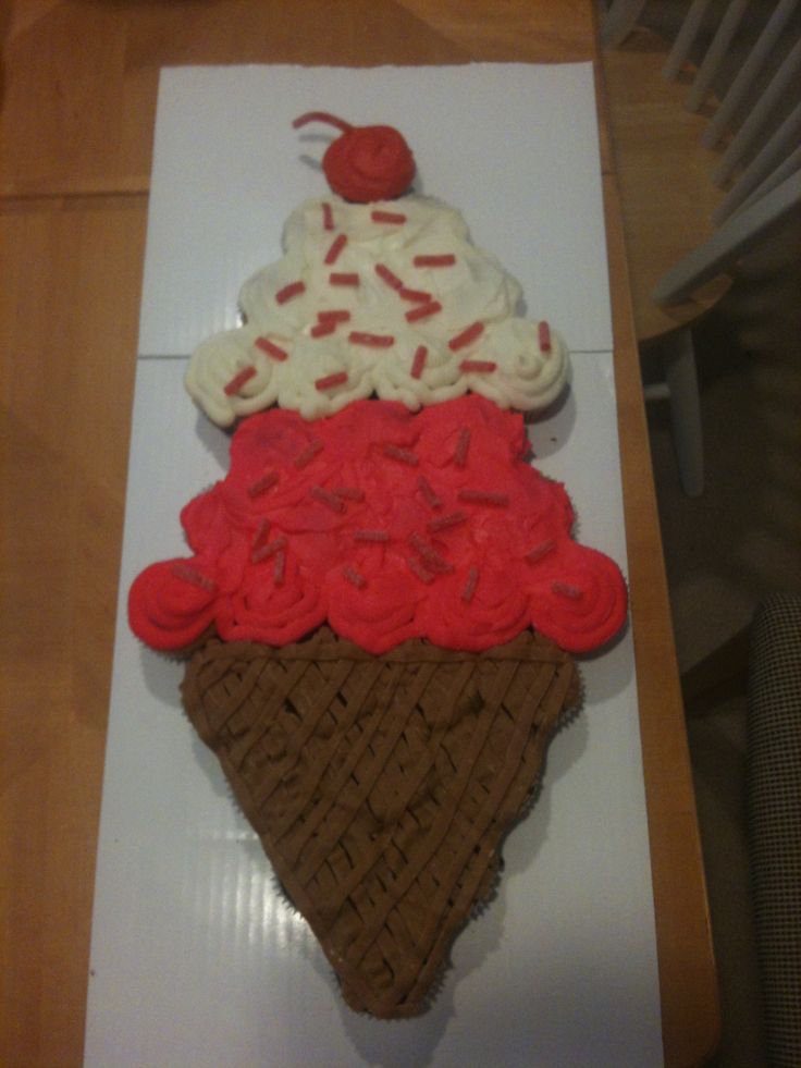 Ice Cream Cone Cupcake Cake