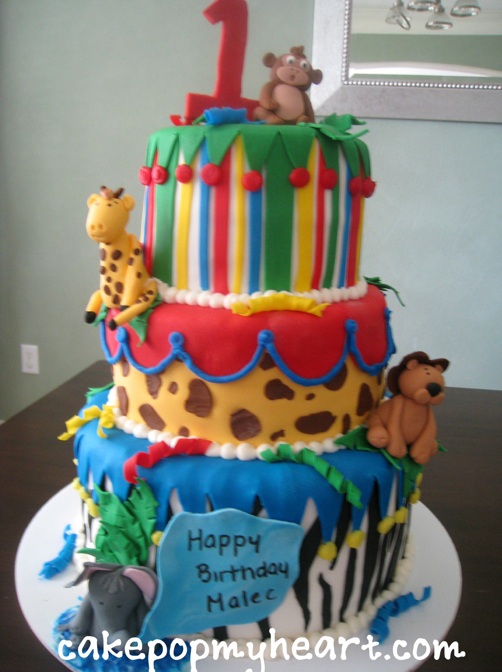 Jungle Theme Cake Jungle Theme Cake